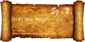 Szügyi Nelli névjegykártya
